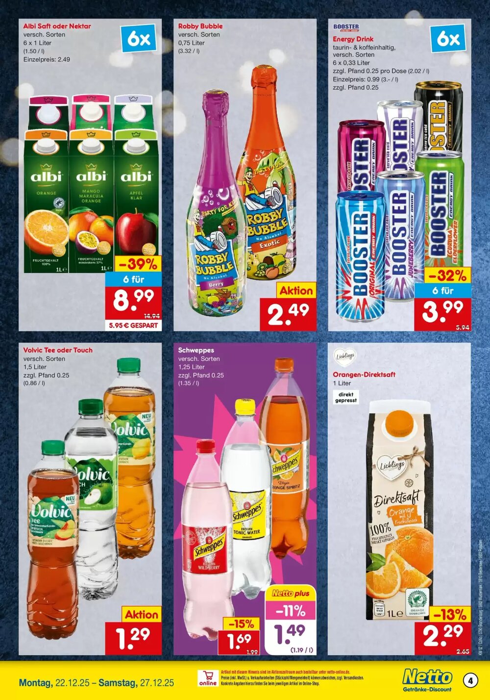 Netto Getränke Discount Prospekt (ab 22.12.2025) zum Blättern - Seite 4