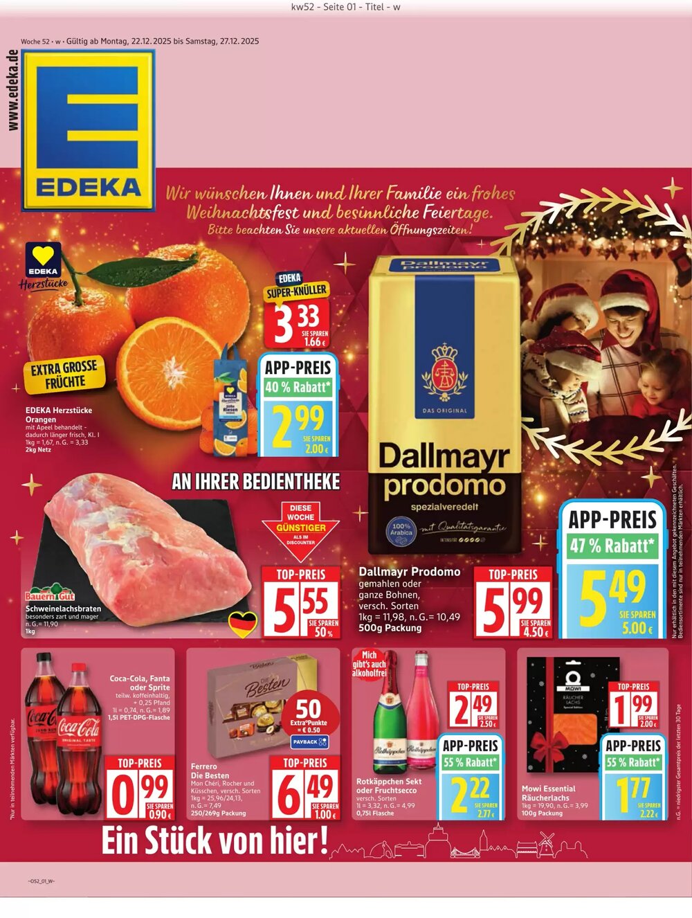 Edeka Prospekt (ab 22.12.2025) zum Blättern - Seite 1