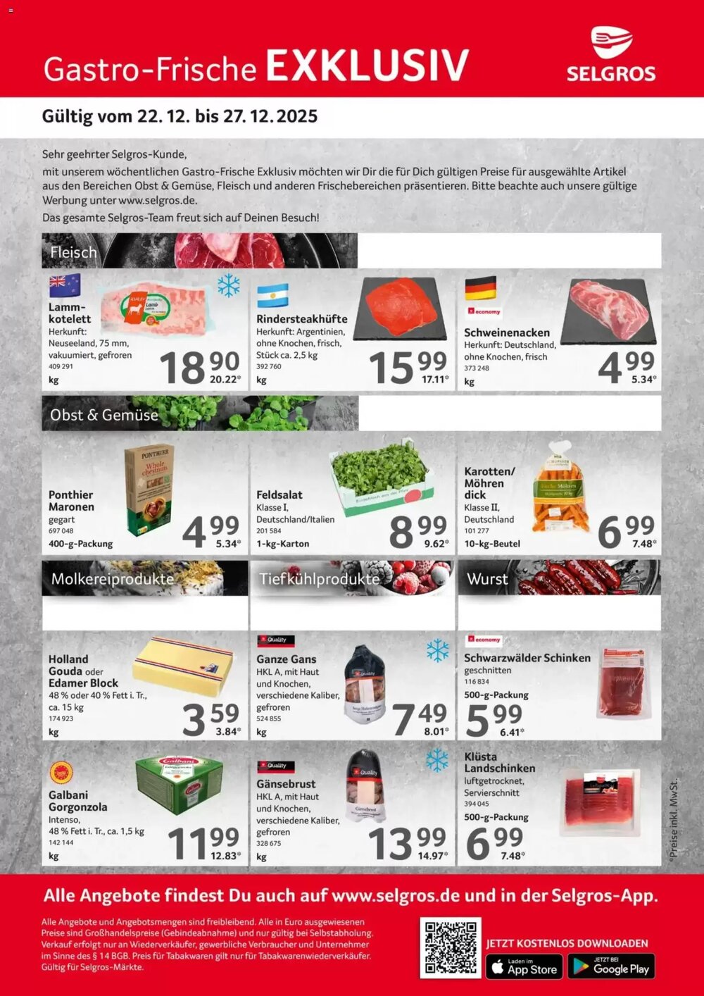 Selgros Prospekt (ab 22.12.2025) zum Blättern - Seite 1