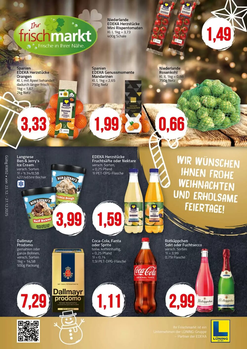 Ihr Frischmarkt Prospekt (ab 22.12.2025) zum Blättern - Seite 1