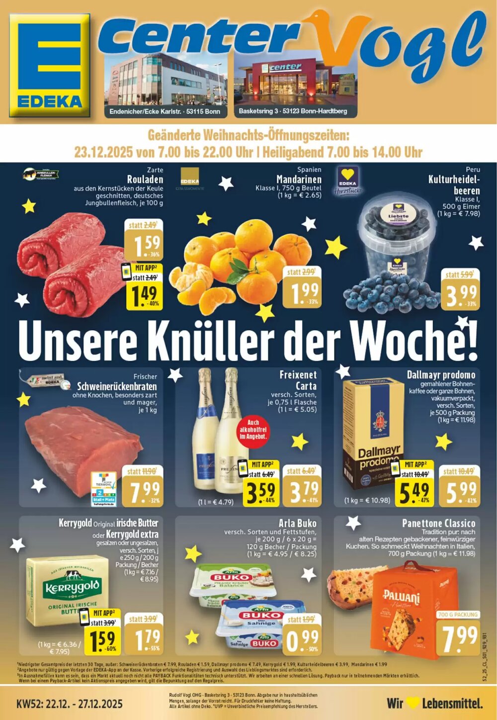 EDEKA Vogl Prospekt (ab 22.12.2025) zum Blättern - Seite 1
