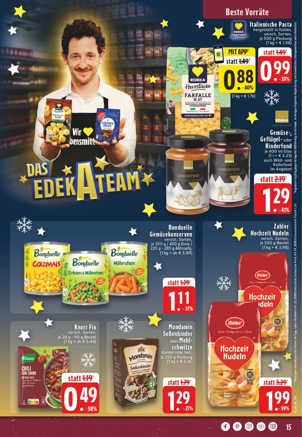 EDEKA Vogl Prospekt (ab 22.12.2025) zum Blättern - Seite 15