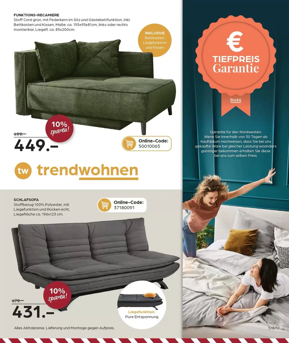 Trends Möbel Prospekt (ab 22.12.2025) zum Blättern - Seite 17