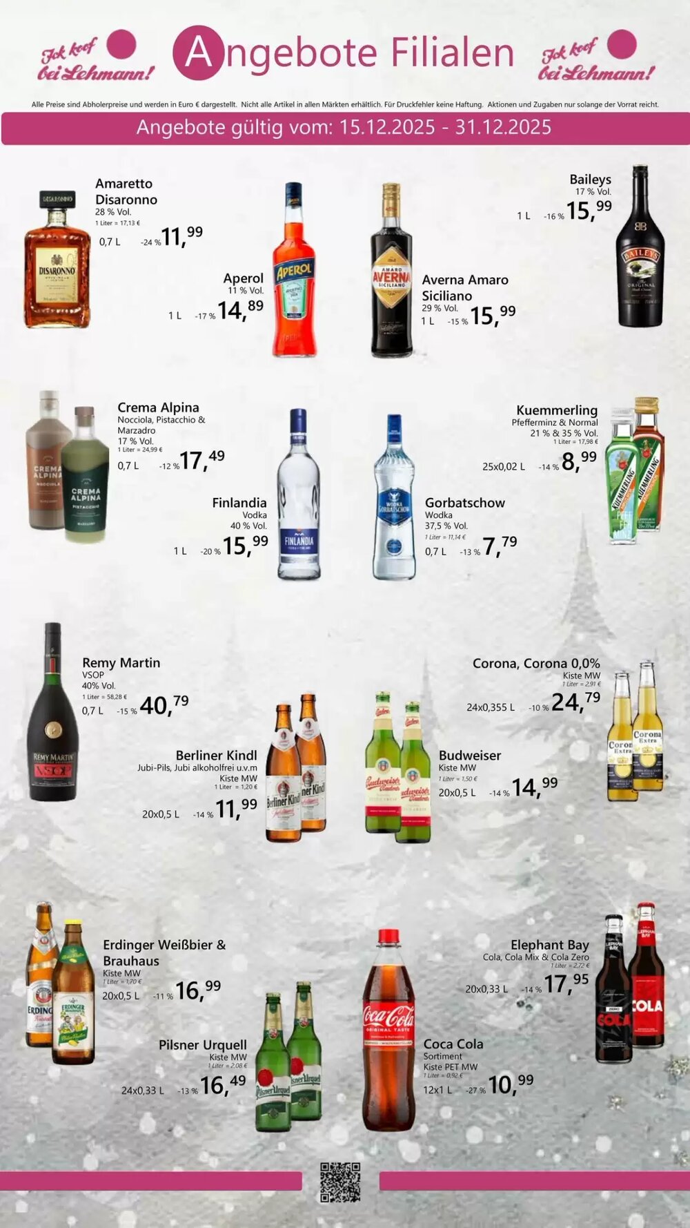 Getränke Lehmann Prospekt (ab 22.12.2025) zum Blättern - Seite 1