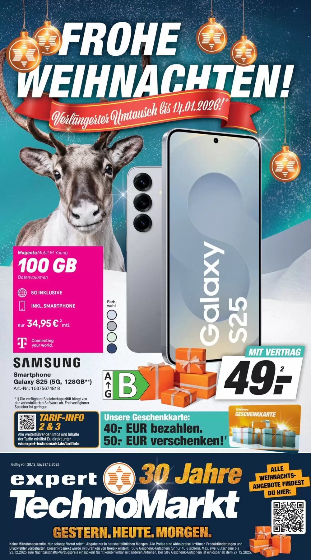 Expert Technomarkt Prospekt (ab 22.12.2025) zum Blättern - Seite 1
