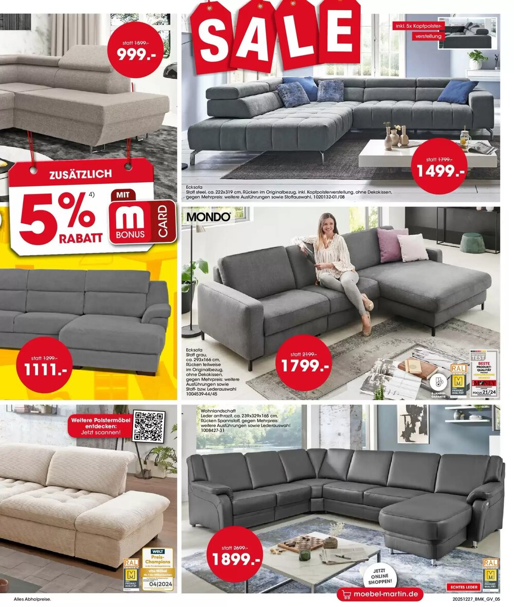 Möbel Martin Prospekt (ab 26.12.2025) zum Blättern - Seite 5