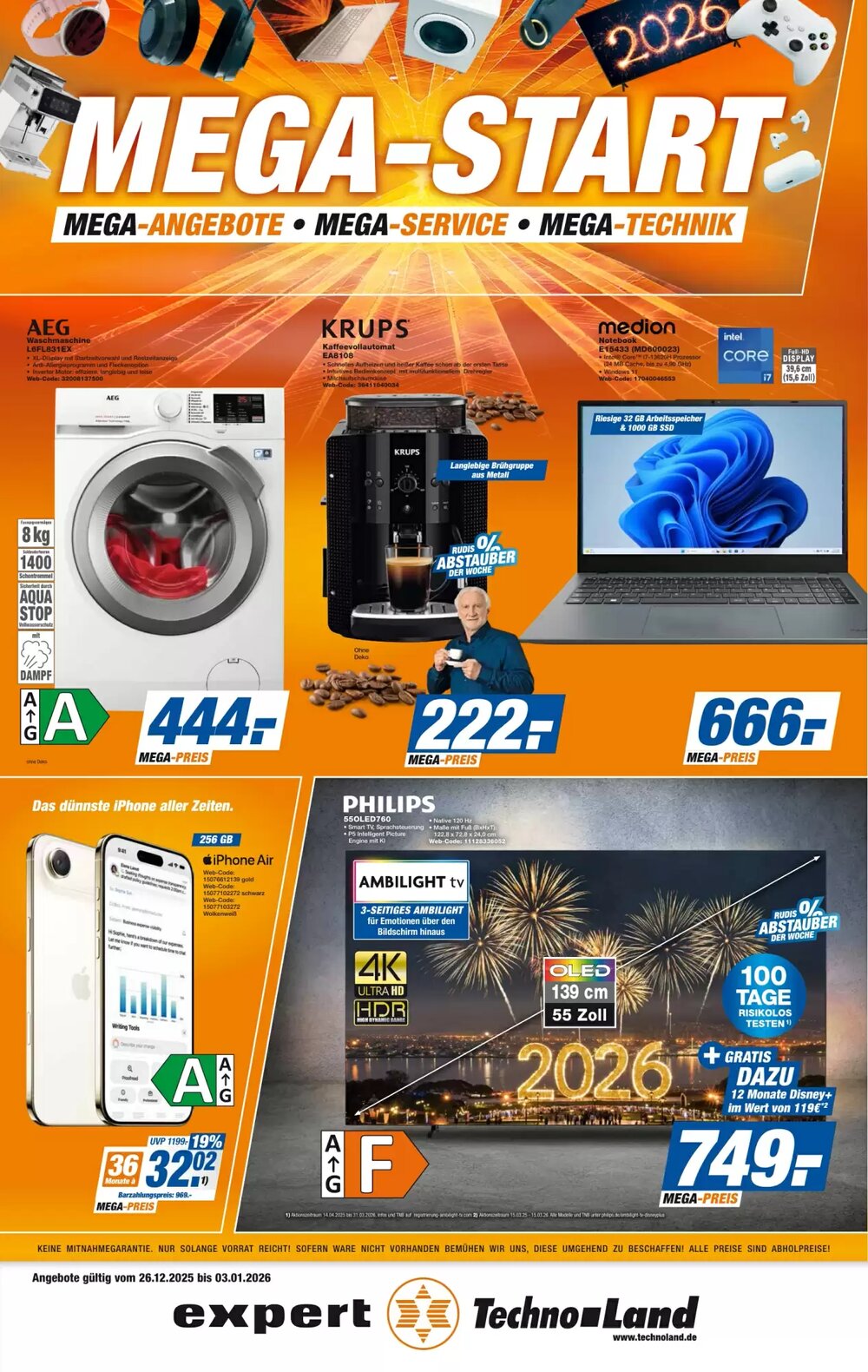 expert Techno Land Prospekt (ab 26.12.2025) zum Blättern - Seite 1