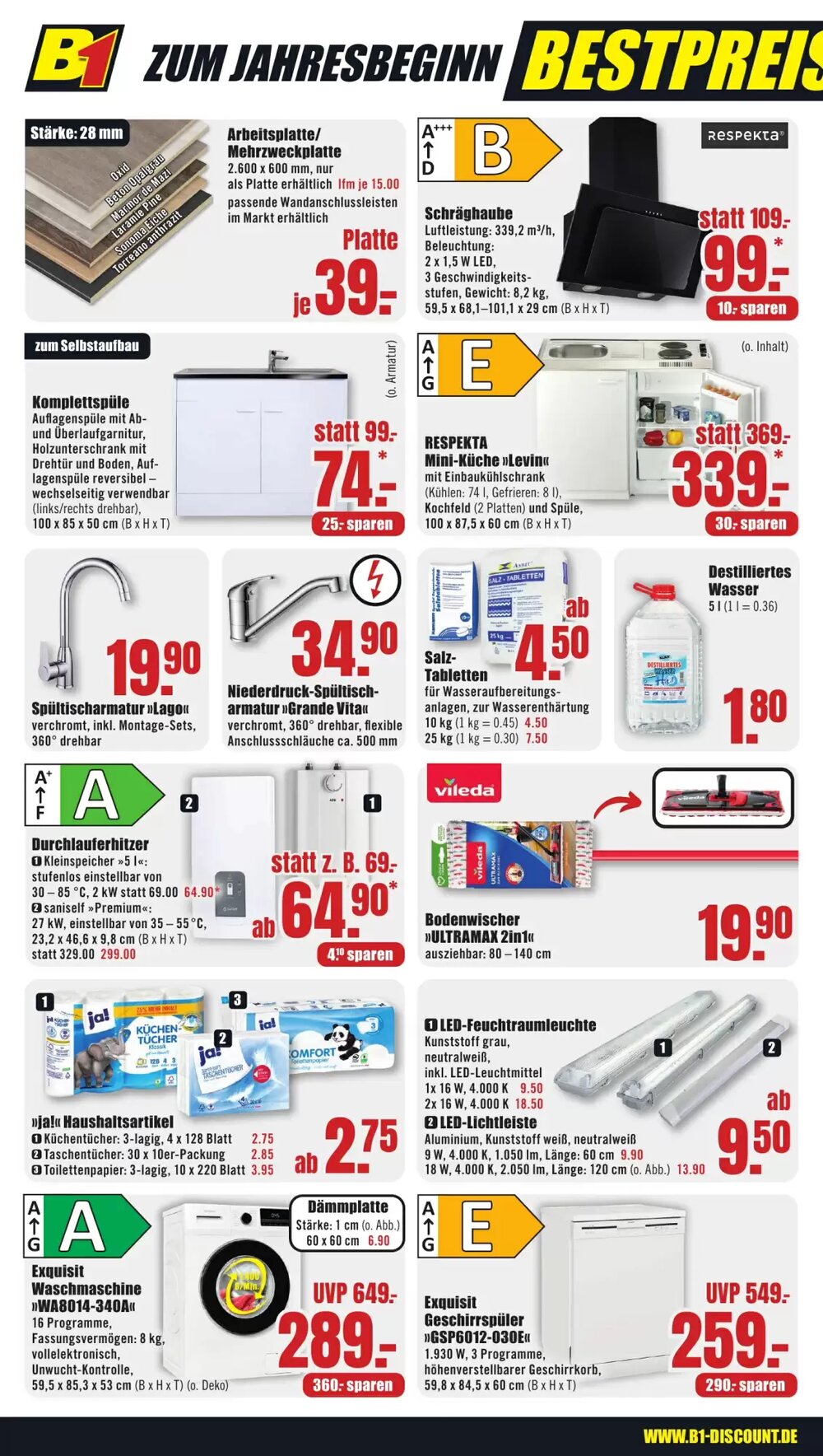 B1 Discount Baumarkt Prospekt (ab 27.12.2025) zum Blättern - Seite 2