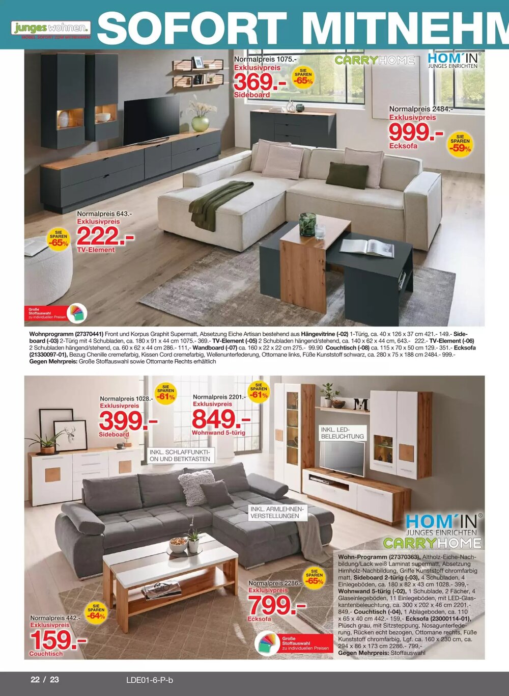 Möbelzentrum Pforzheim Prospekt (ab 27.12.2025) zum Blättern - Seite 22