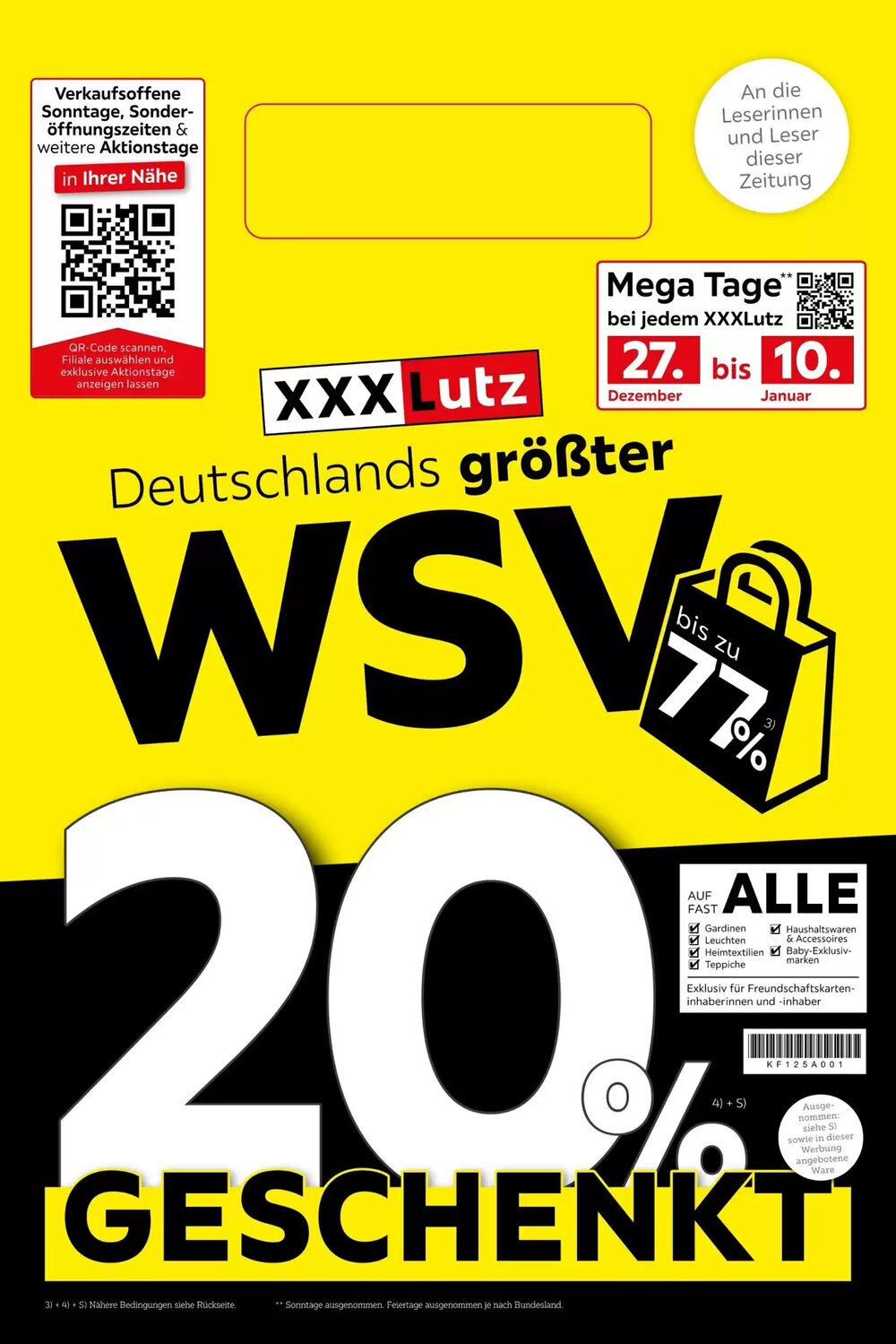 XXXLutz Prospekt (ab 27.12.2025) zum Blättern - Seite 1