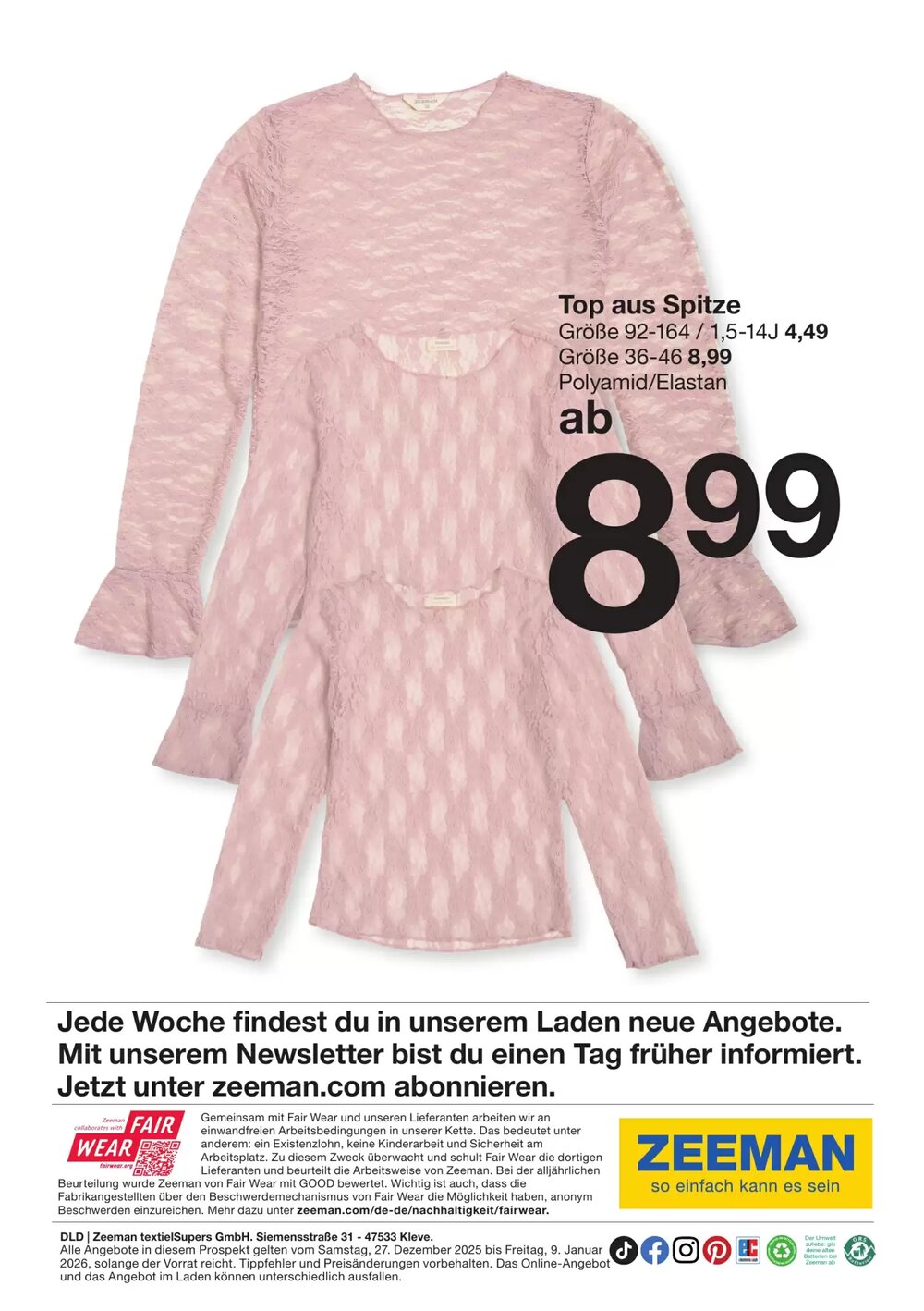 Zeeman Prospekt (ab 27.12.2025) zum Blättern - Seite 29