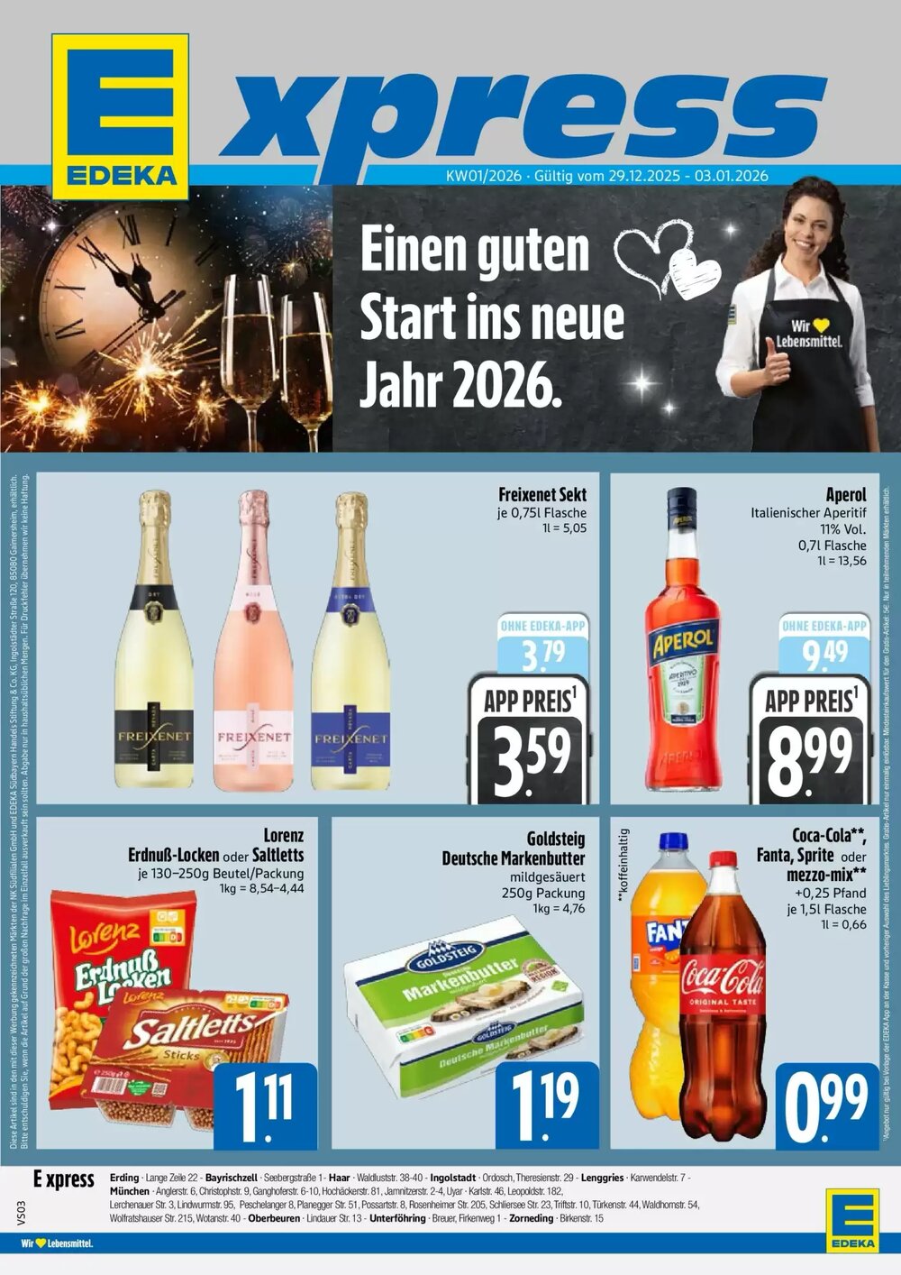Edeka Xpress Prospekt (ab 28.12.2025) zum Blättern - Seite 1