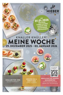 Hieber's Frische Center Prospekt (ab 28.12.2025) zum Blättern