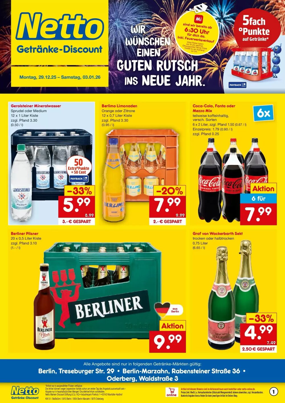 Netto Getränke Discount Prospekt (ab 28.12.2025) zum Blättern - Seite 1