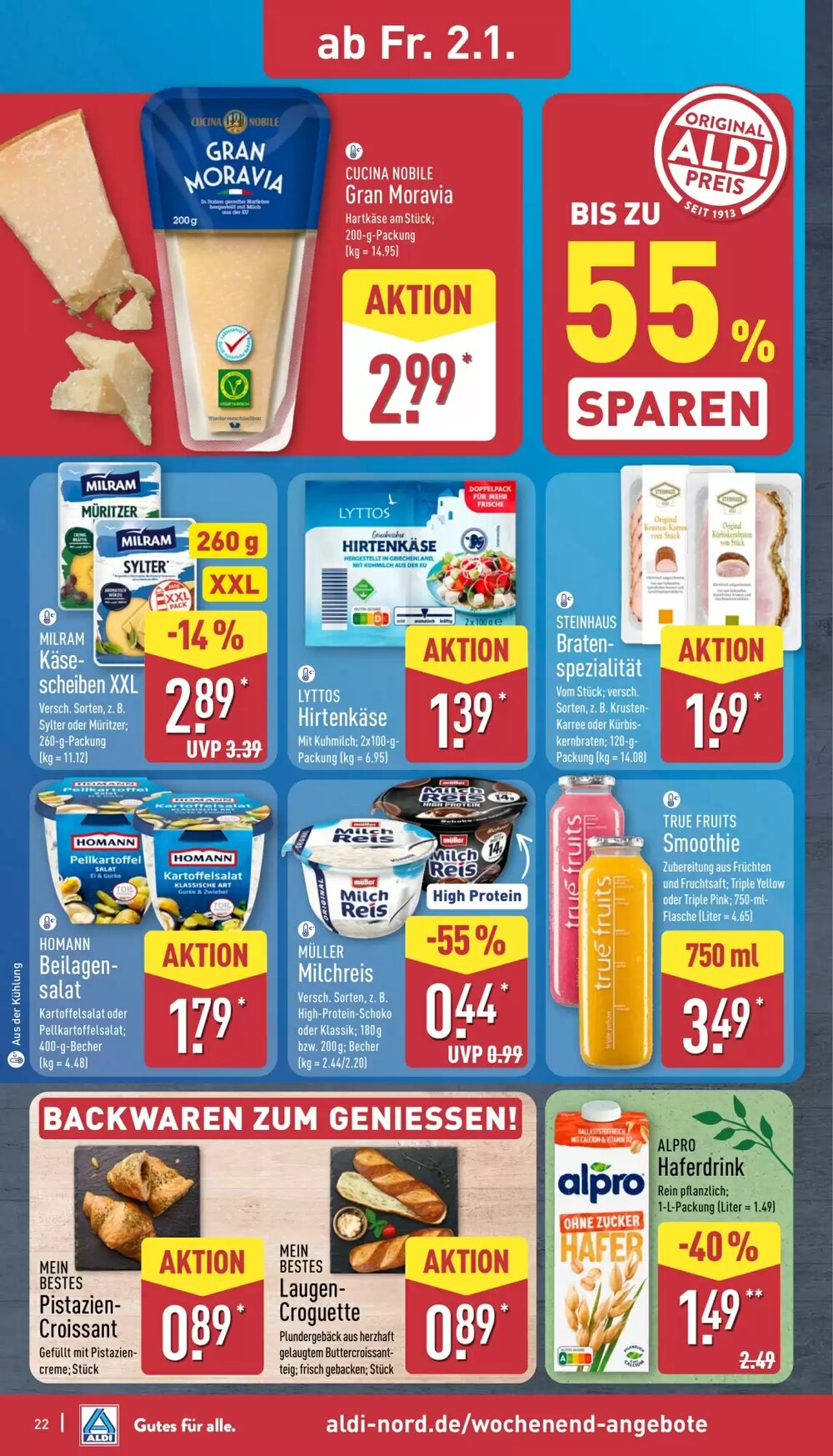 Aldi Nord Prospekt (ab 29.12.2025) zum Blättern - Seite 22