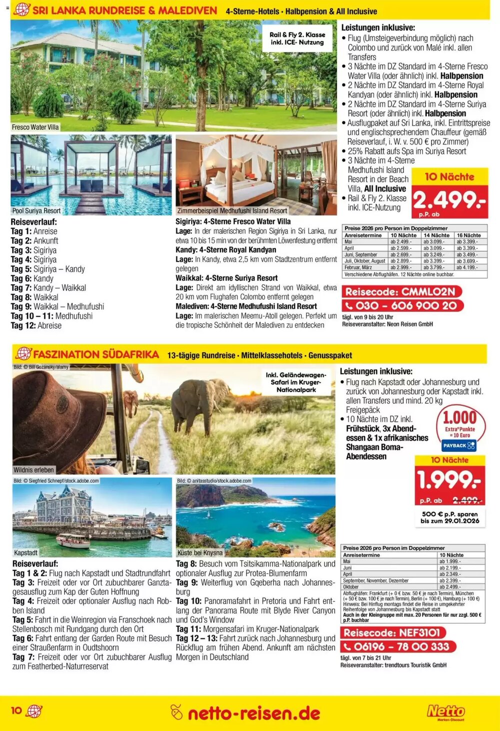 Netto Reisen Prospekt (ab 29.12.2025) zum Blättern - Seite 10
