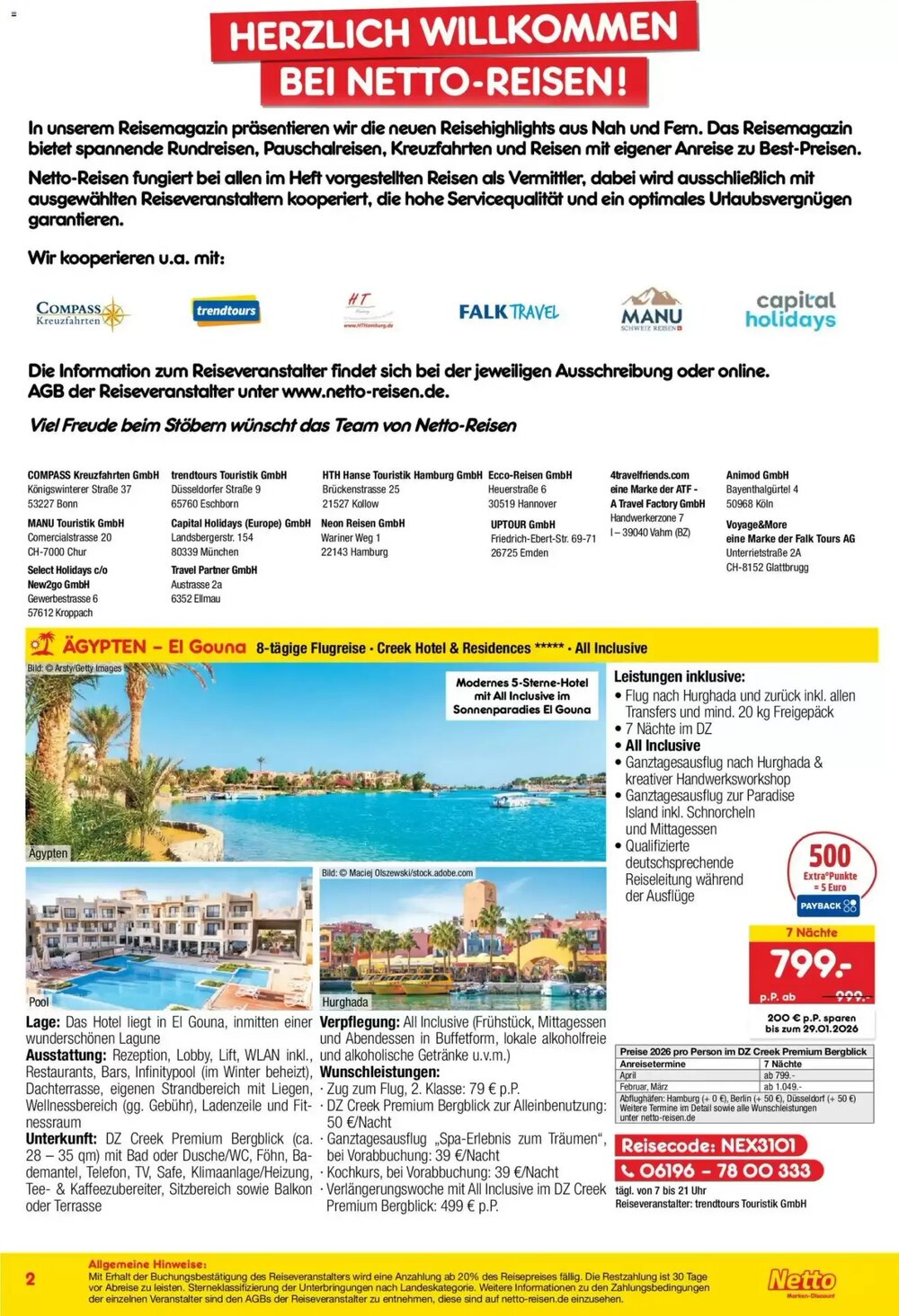 Netto Reisen Prospekt (ab 29.12.2025) zum Blättern - Seite 2