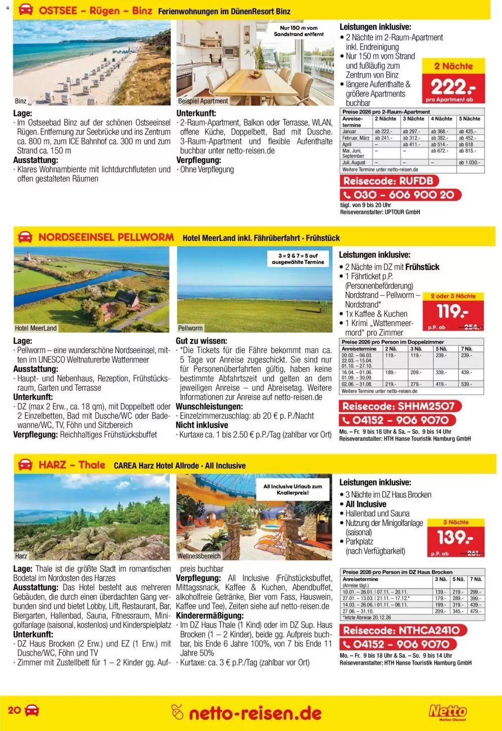 Netto Reisen Prospekt (ab 29.12.2025) zum Blättern - Seite 20