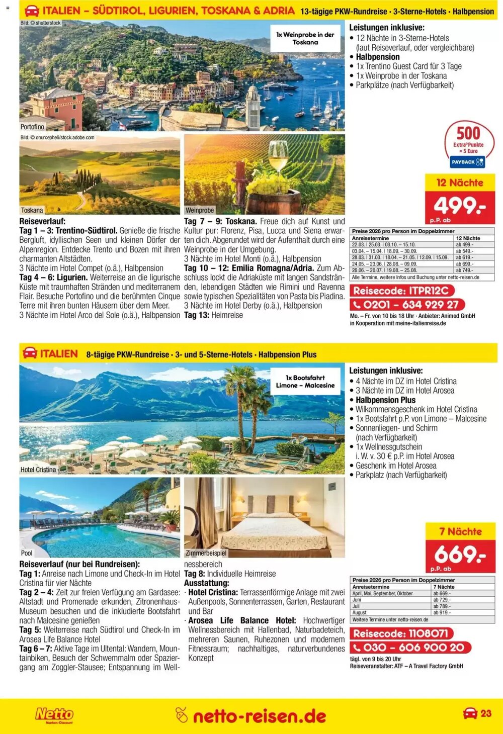 Netto Reisen Prospekt (ab 29.12.2025) zum Blättern - Seite 23