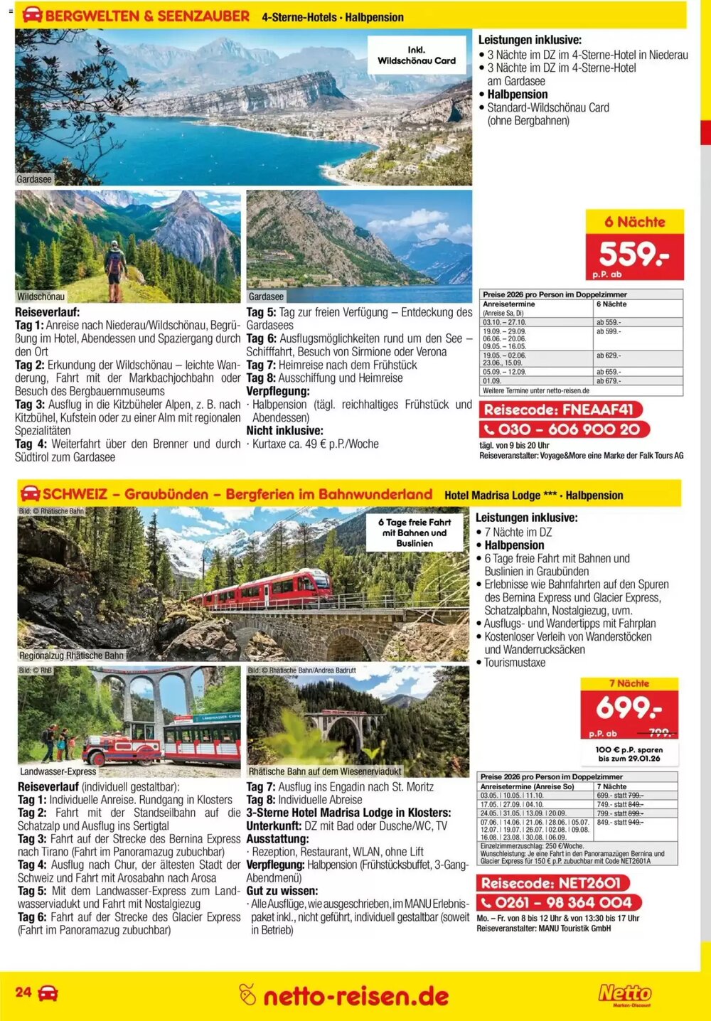 Netto Reisen Prospekt (ab 29.12.2025) zum Blättern - Seite 24