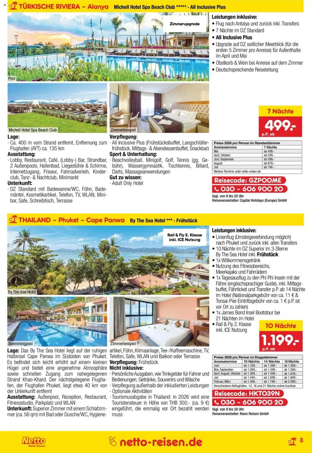 Netto Reisen Prospekt (ab 29.12.2025) zum Blättern - Seite 3