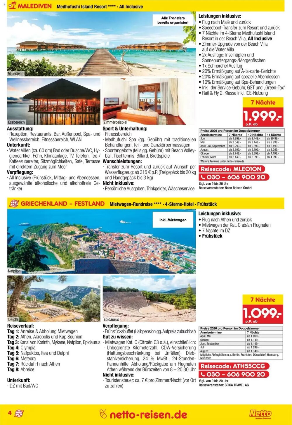 Netto Reisen Prospekt (ab 29.12.2025) zum Blättern - Seite 4