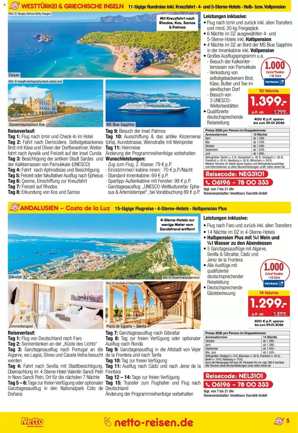 Netto Reisen Prospekt (ab 29.12.2025) zum Blättern - Seite 5
