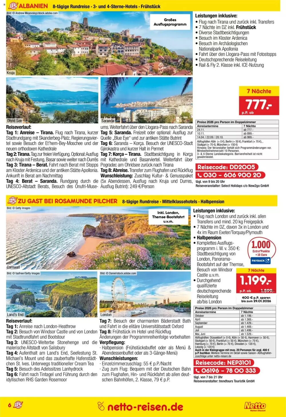 Netto Reisen Prospekt (ab 29.12.2025) zum Blättern - Seite 6