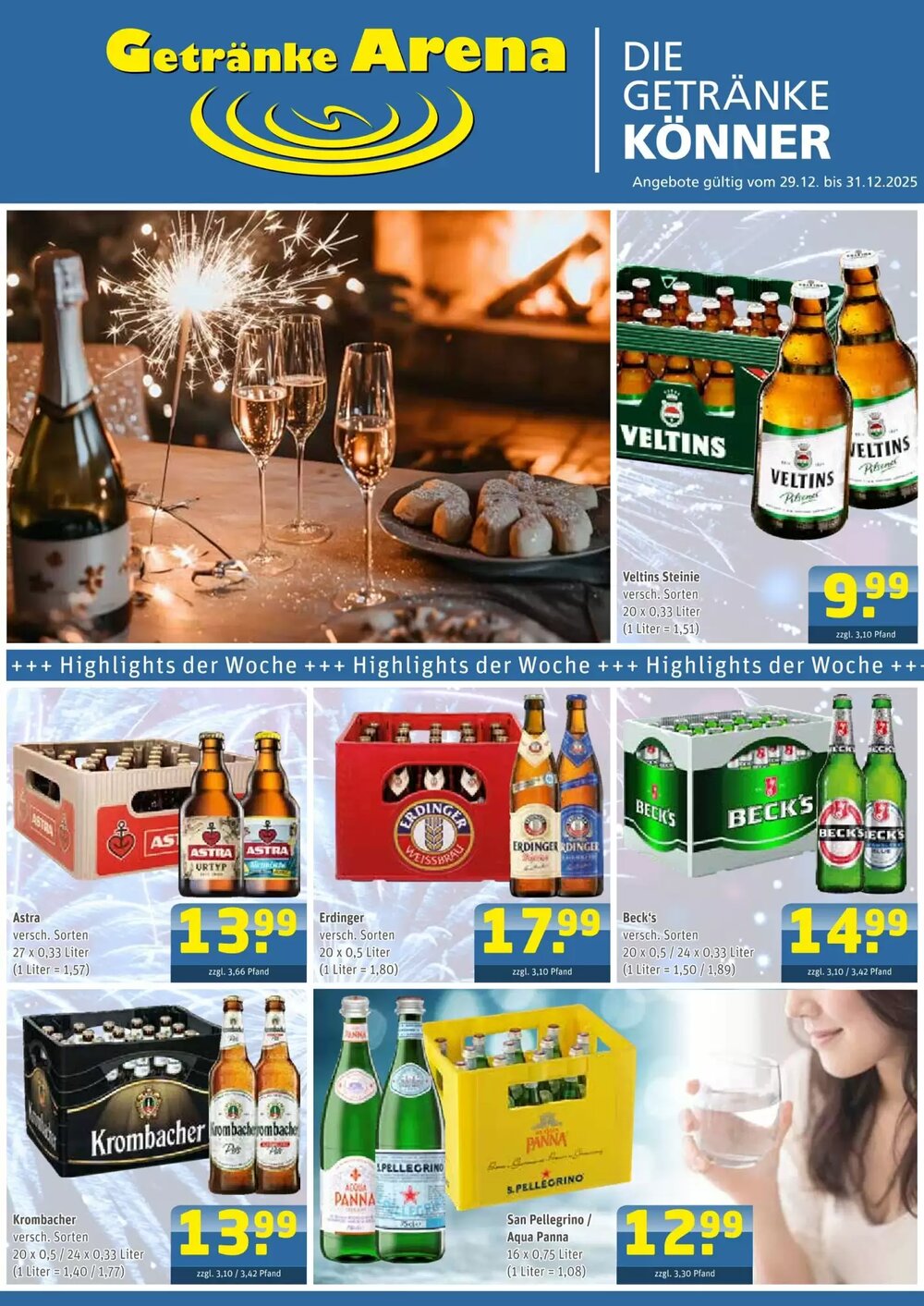 Getränke Arena Prospekt (ab 29.12.2025) zum Blättern - Seite 1