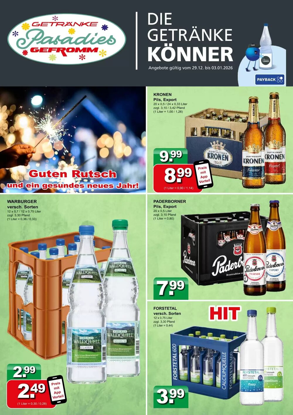 Getränkeparadies Gefromm Prospekt (ab 29.12.2025) zum Blättern - Seite 1