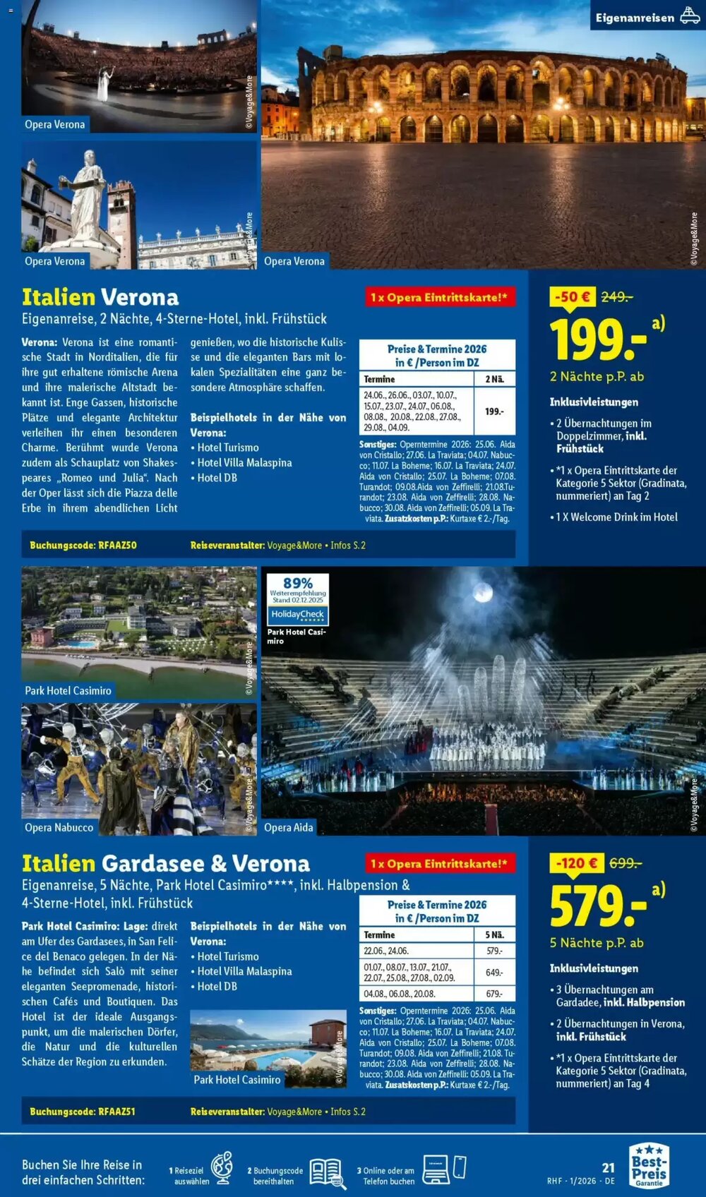 Lidl Reisen Prospekt (ab 29.12.2025) zum Blättern - Seite 21