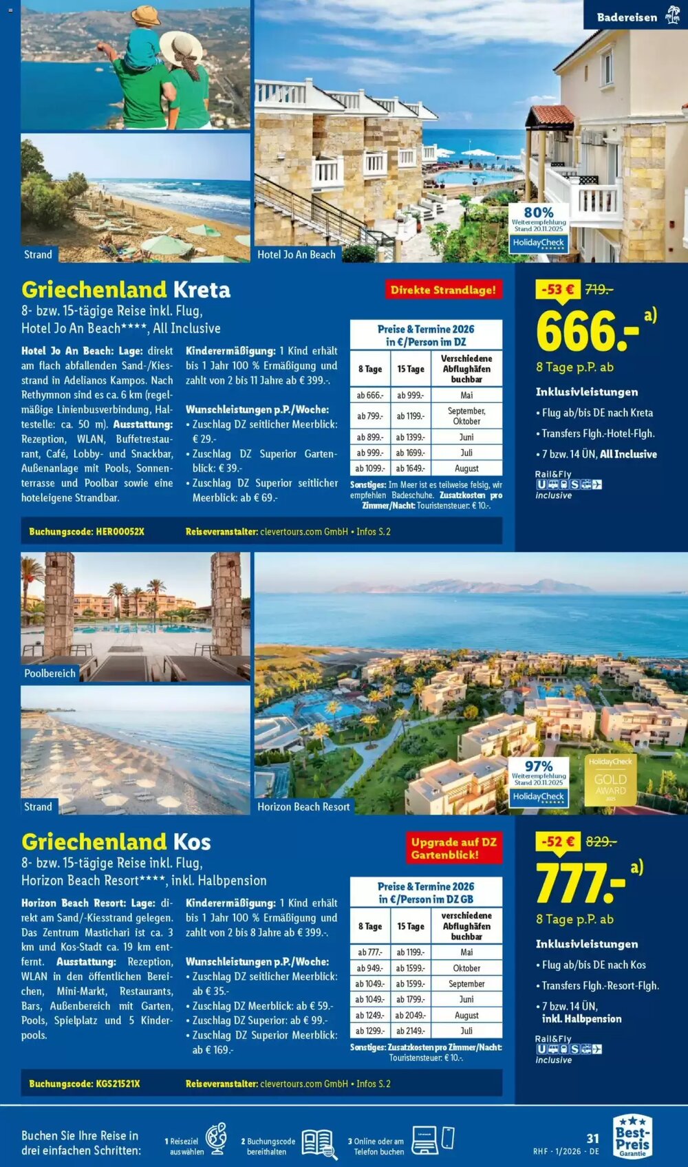 Lidl Reisen Prospekt (ab 29.12.2025) zum Blättern - Seite 31