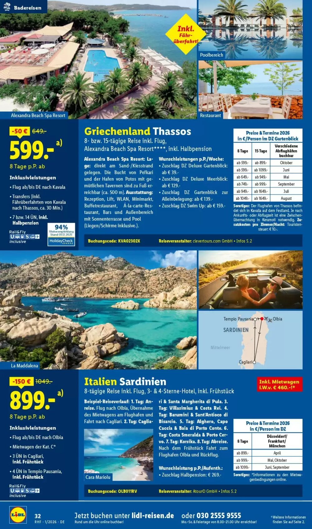 Lidl Reisen Prospekt (ab 29.12.2025) zum Blättern - Seite 32