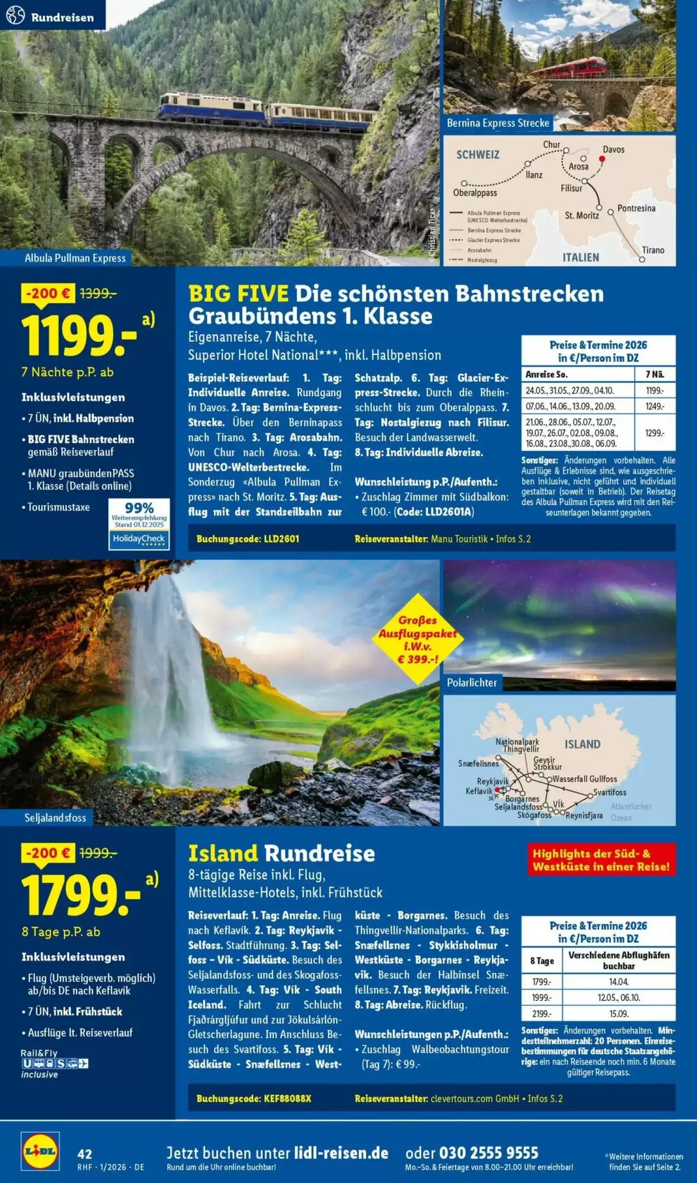 Lidl Reisen Prospekt (ab 29.12.2025) zum Blättern - Seite 42