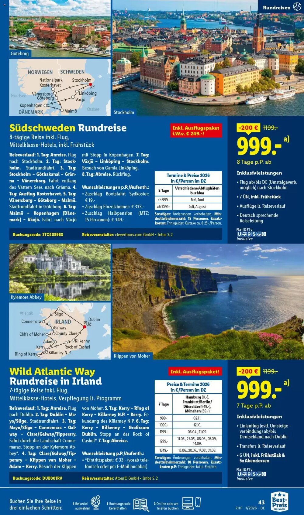 Lidl Reisen Prospekt (ab 29.12.2025) zum Blättern - Seite 43