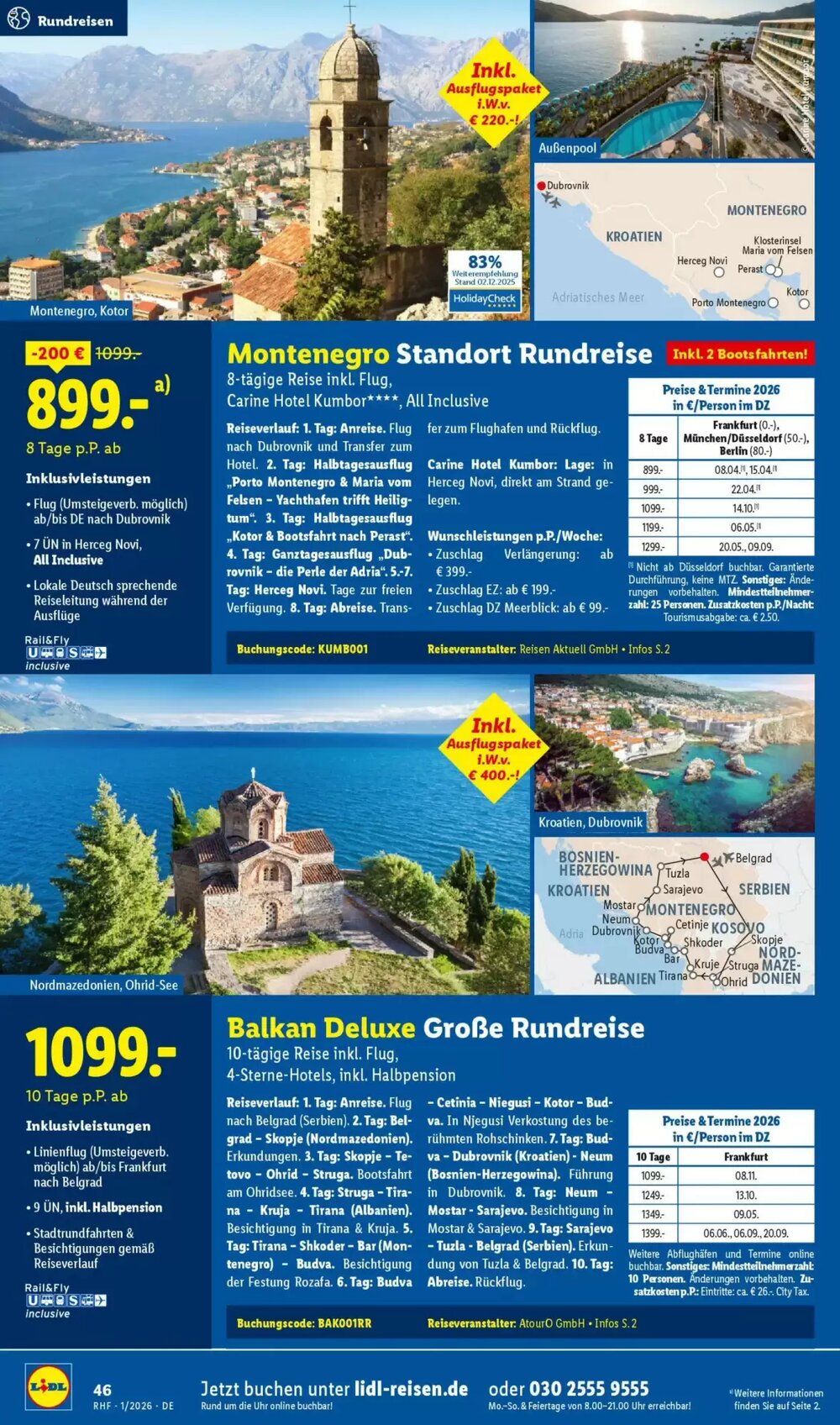 Lidl Reisen Prospekt (ab 29.12.2025) zum Blättern - Seite 46