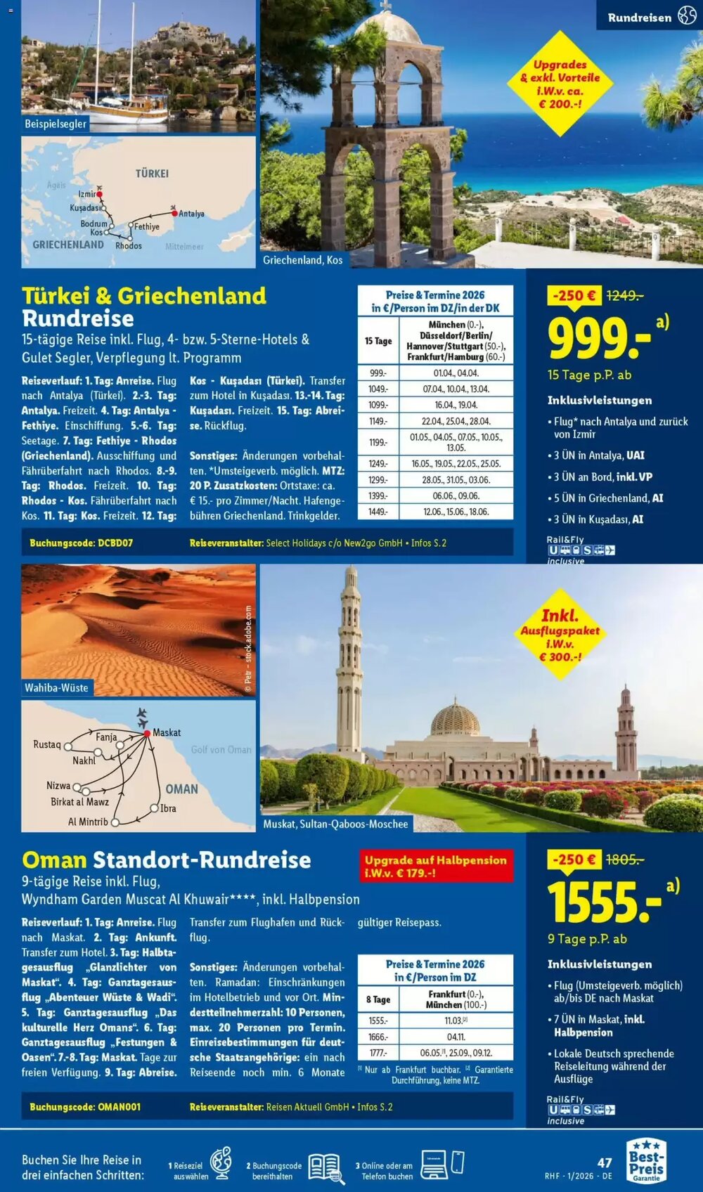 Lidl Reisen Prospekt (ab 29.12.2025) zum Blättern - Seite 47