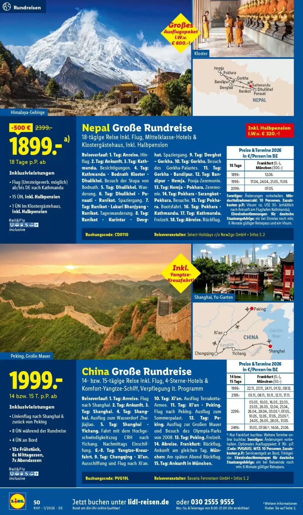 Lidl Reisen Prospekt (ab 29.12.2025) zum Blättern - Seite 50