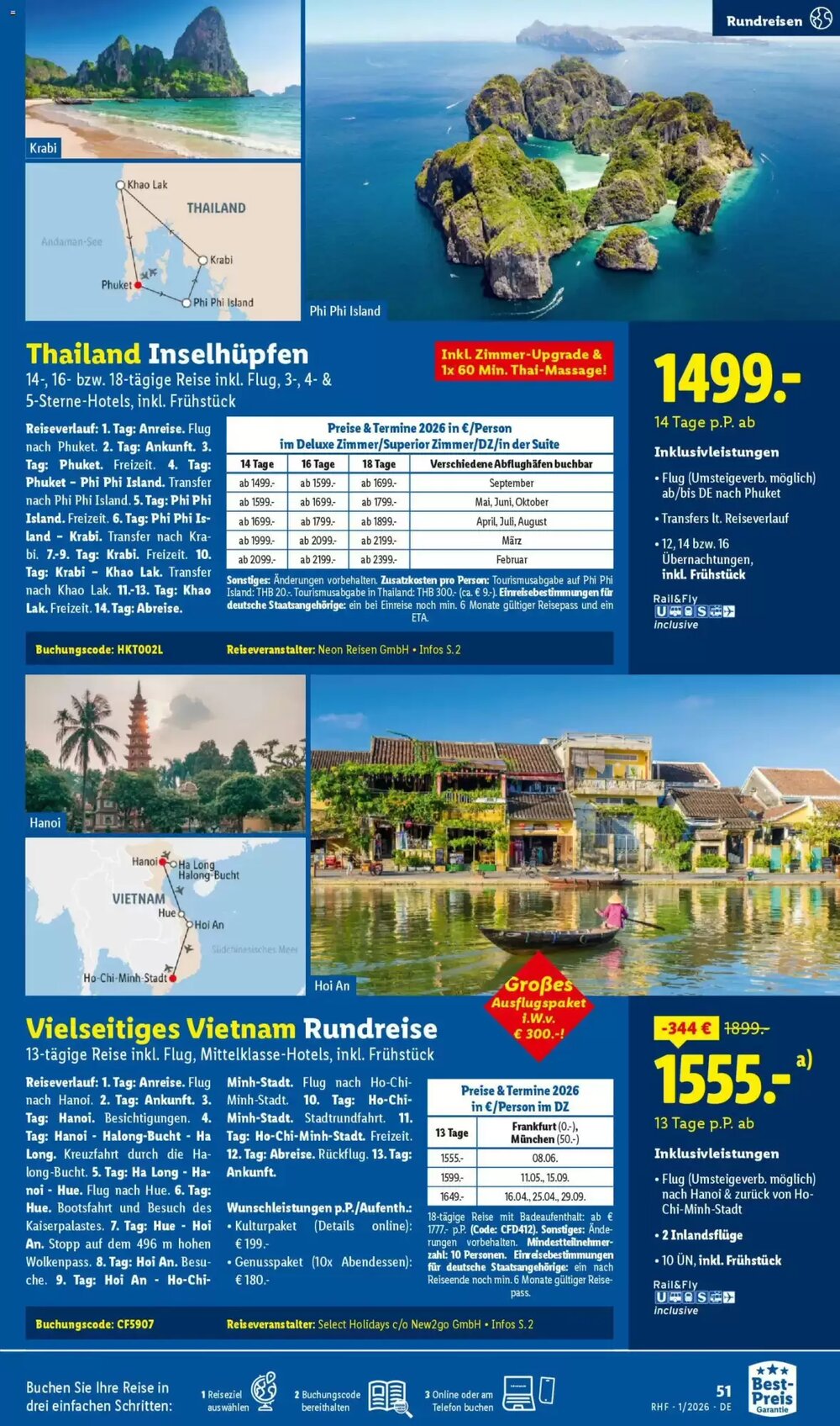 Lidl Reisen Prospekt (ab 29.12.2025) zum Blättern - Seite 51