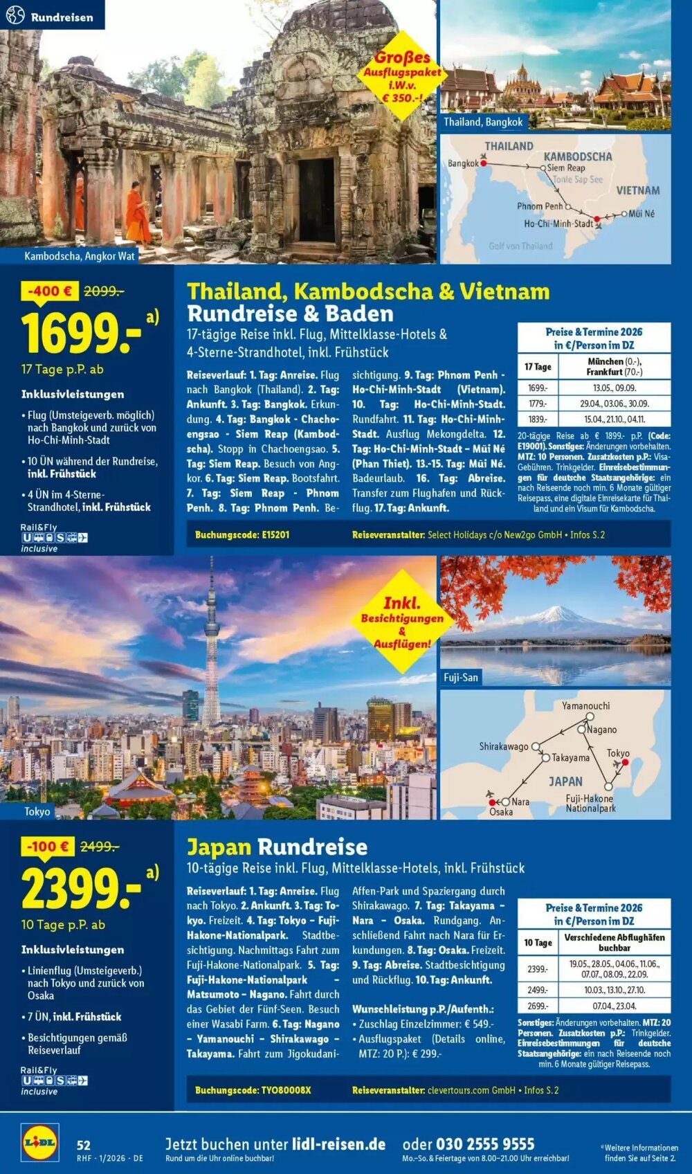Lidl Reisen Prospekt (ab 29.12.2025) zum Blättern - Seite 52