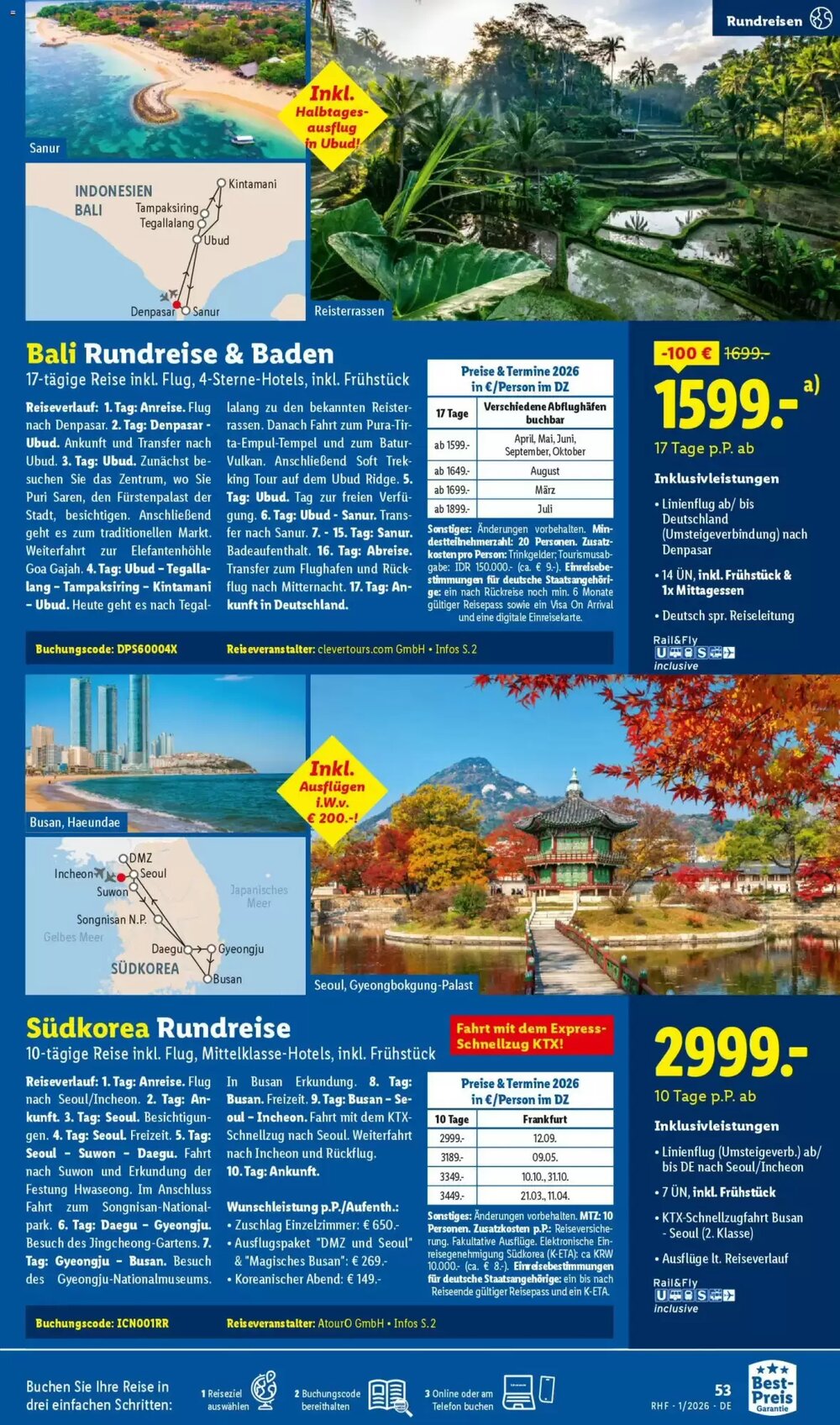 Lidl Reisen Prospekt (ab 29.12.2025) zum Blättern - Seite 53