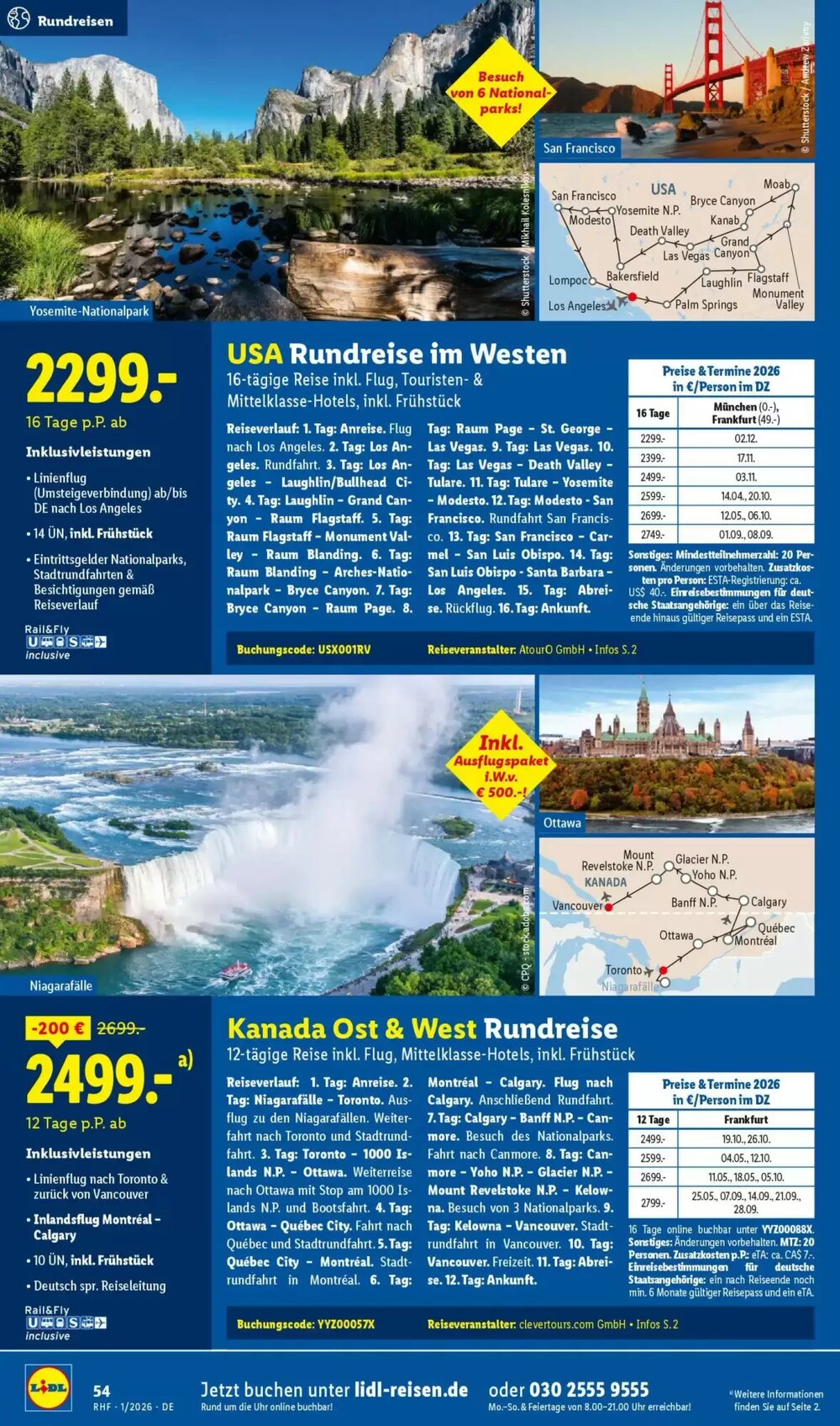 Lidl Reisen Prospekt (ab 29.12.2025) zum Blättern - Seite 54