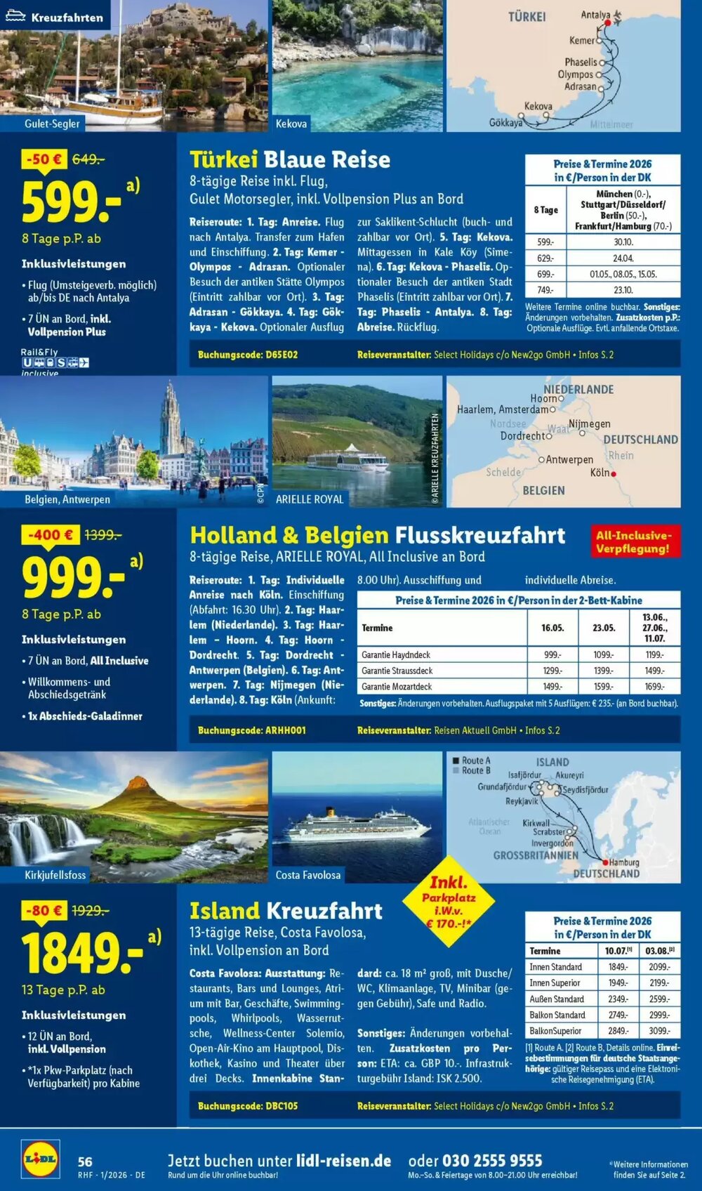 Lidl Reisen Prospekt (ab 29.12.2025) zum Blättern - Seite 56