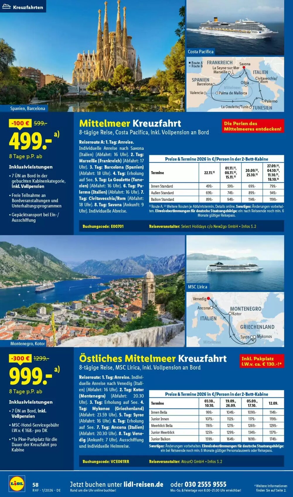 Lidl Reisen Prospekt (ab 29.12.2025) zum Blättern - Seite 58