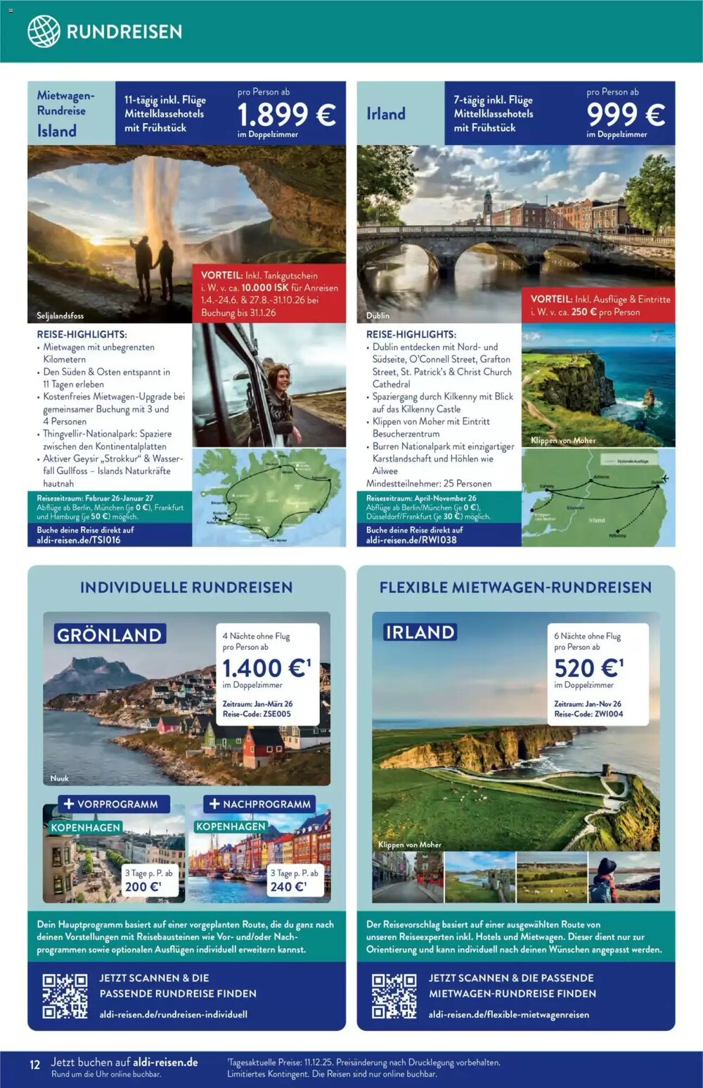 ALDI Nord Reisen Prospekt (ab 01.01.2026) zum Blättern - Seite 12
