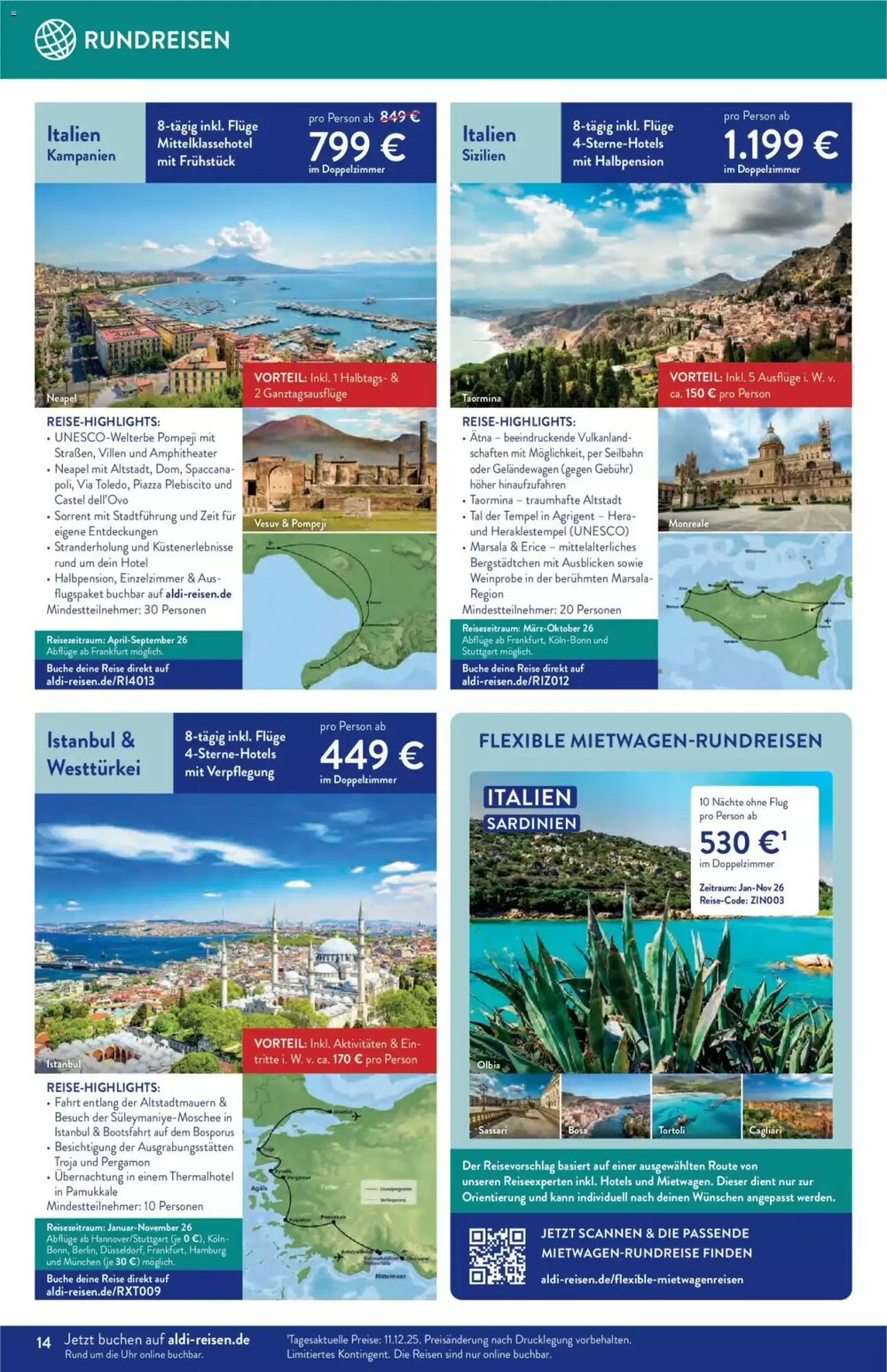 ALDI Nord Reisen Prospekt (ab 01.01.2026) zum Blättern - Seite 14
