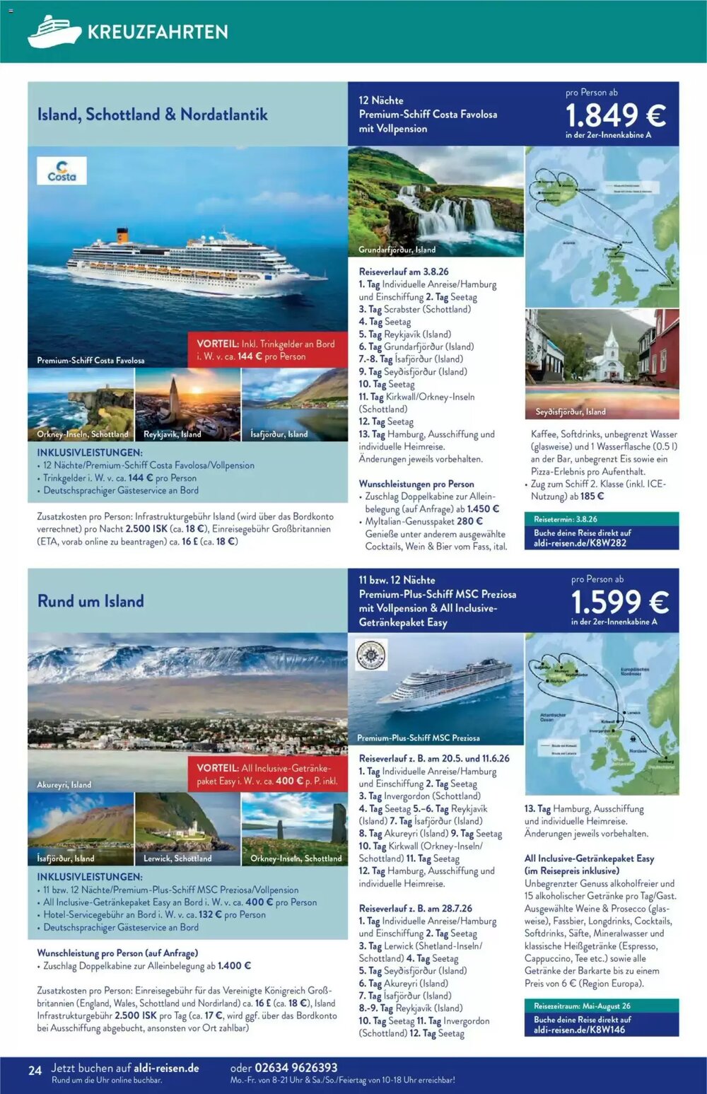 ALDI Nord Reisen Prospekt (ab 01.01.2026) zum Blättern - Seite 24