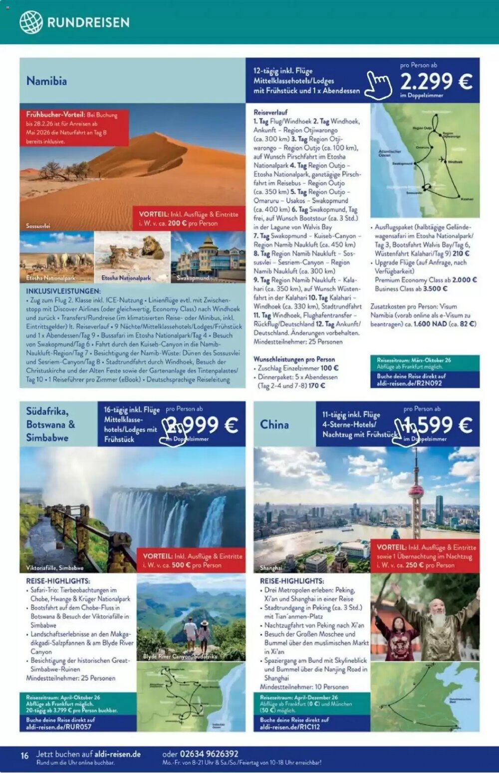 ALDI Nord Reisen Prospekt (ab 01.01.2026) zum Blättern - Seite 16