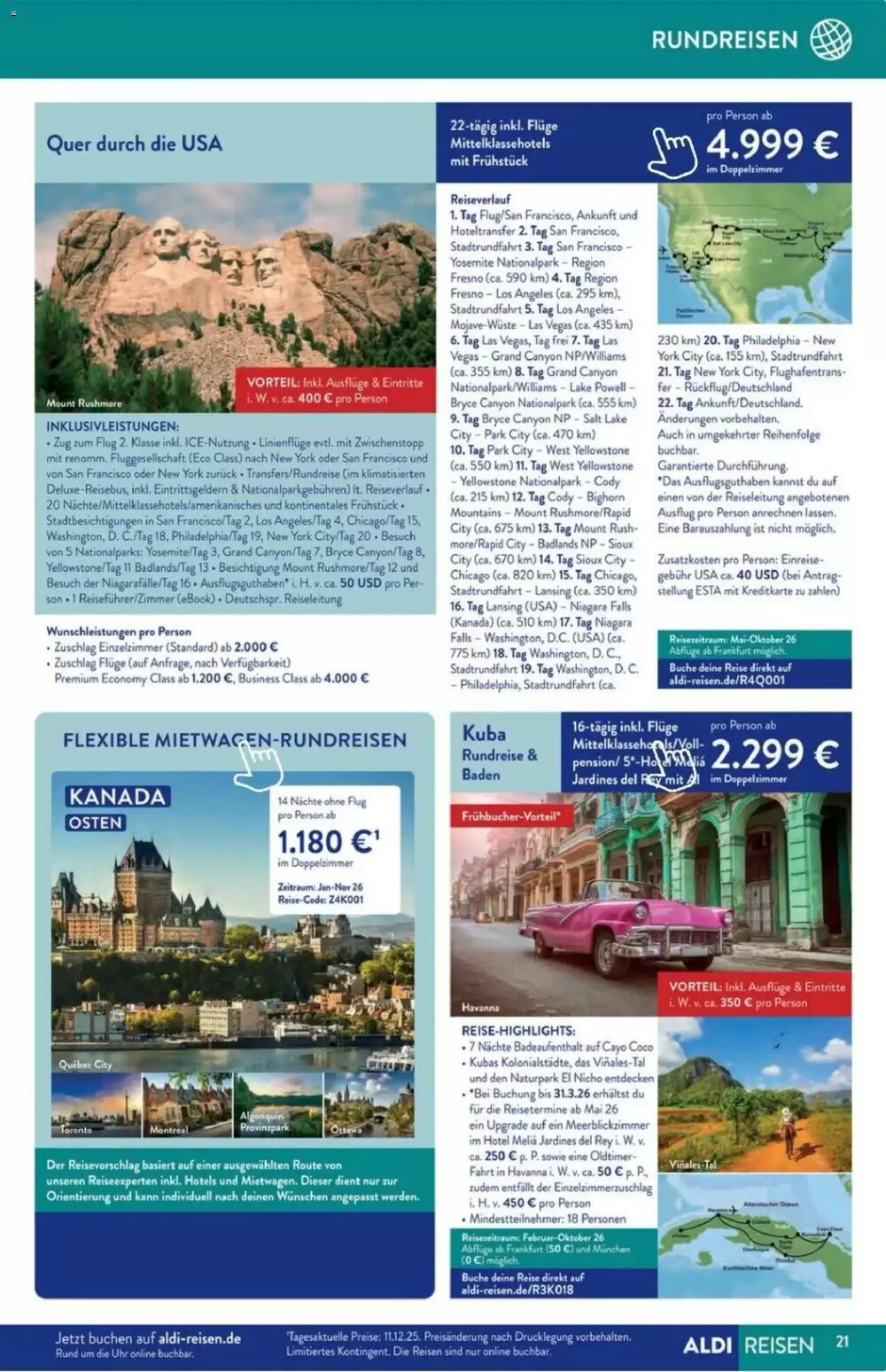 ALDI Nord Reisen Prospekt (ab 01.01.2026) zum Blättern - Seite 21