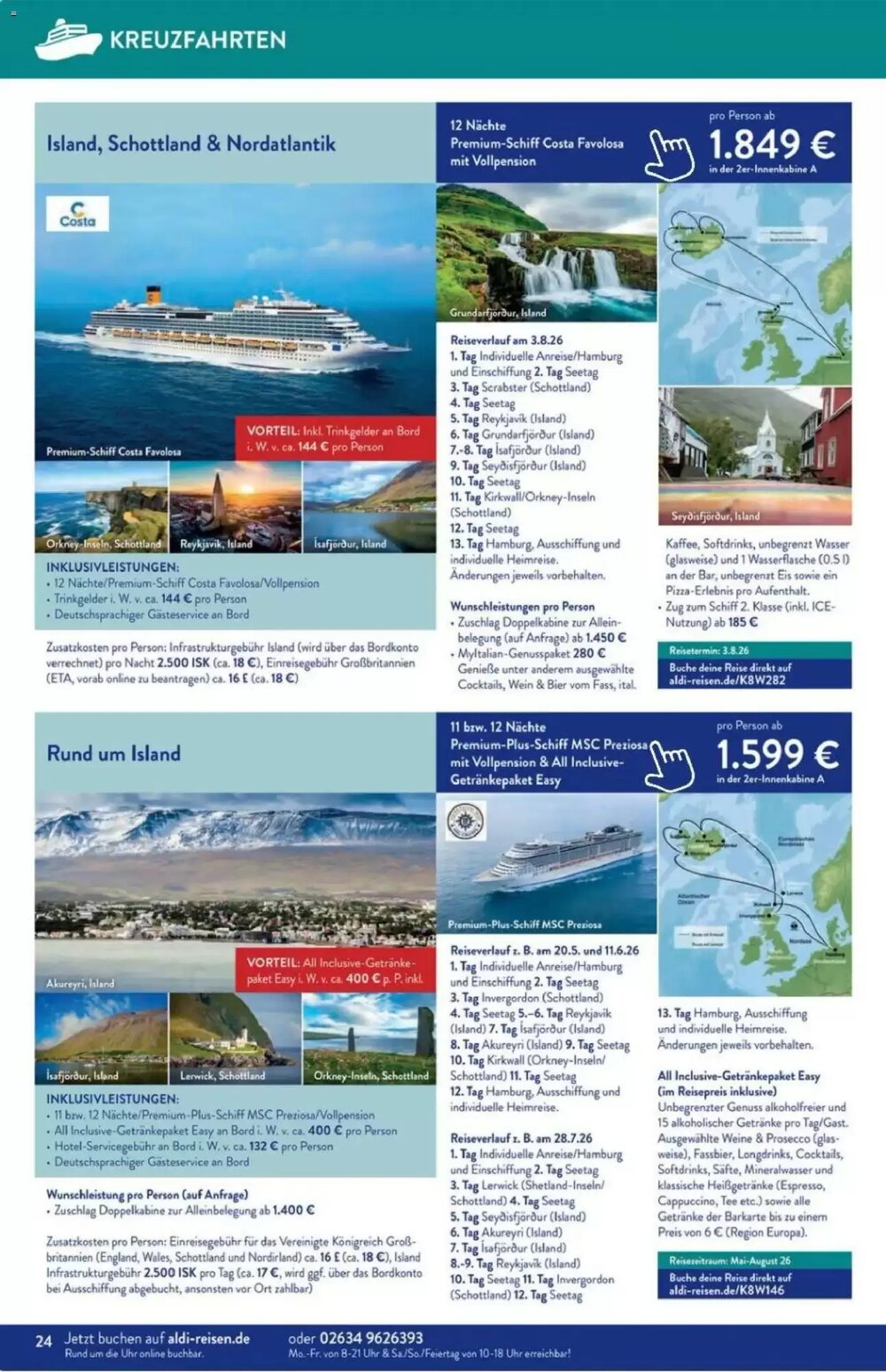 ALDI Nord Reisen Prospekt (ab 01.01.2026) zum Blättern - Seite 24